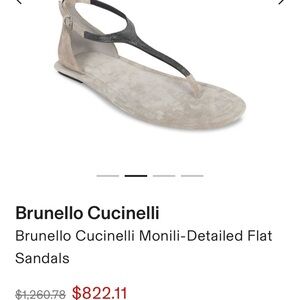 Brunello Cucinelli Black and Cream Monili Sandals